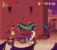 une photo d'Ã©cran de Aladdin sur Nintendo Super Nes